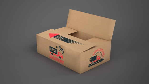 Free Delivery Box Mockup Psd