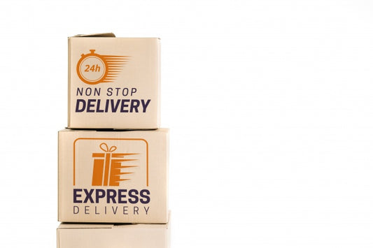 Free Delivery Mockup With Boxes Psd