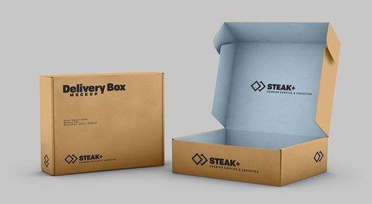 Free Delivery Shipping Box Mockup Psd