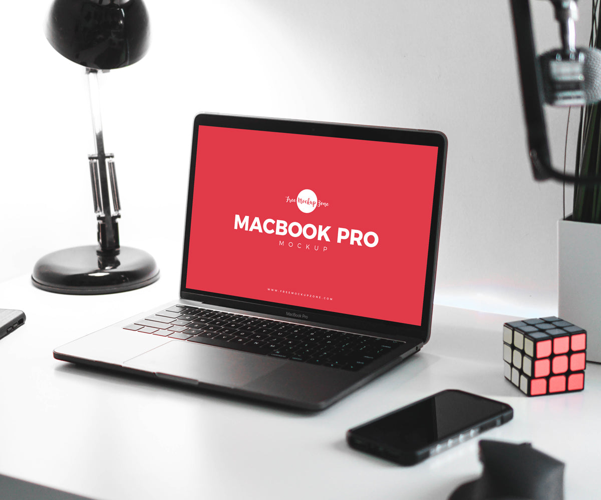 Free Design Studio Macbook Pro Mockup Psd
