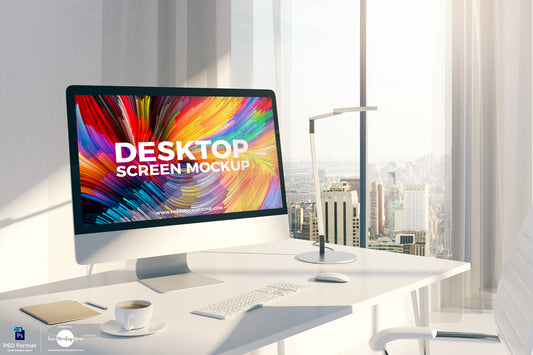 Free Designer Desktop Screen Mockup