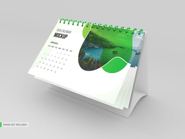 Free Desk Calendar Mockup Psd
