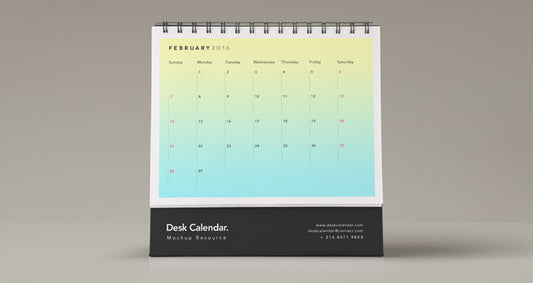 Free Desk Psd Calendar Mockup Vol2