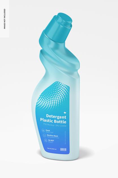 Free Detergent Plastic Bottle Mockup Psd