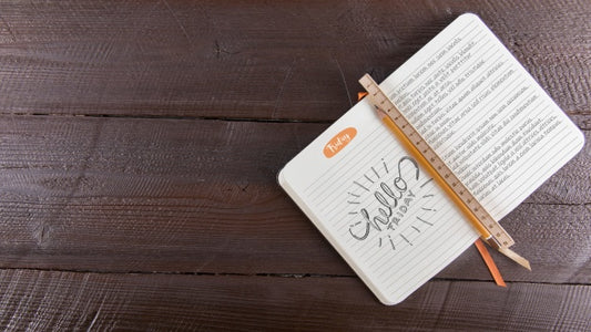Free Diary Mockup With Copyspace Psd