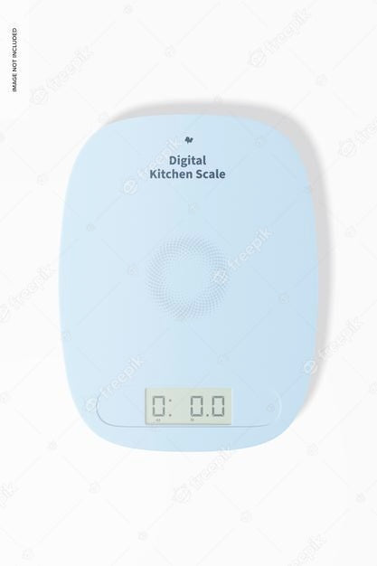 Free Digital Kitchen Scale Mockup, Top View Psd