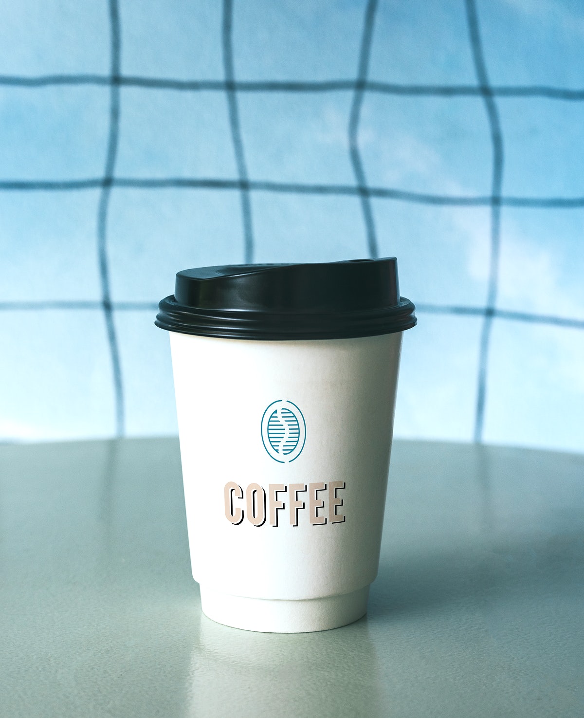Free Disposable Coffee Paper Cup Mockup Design