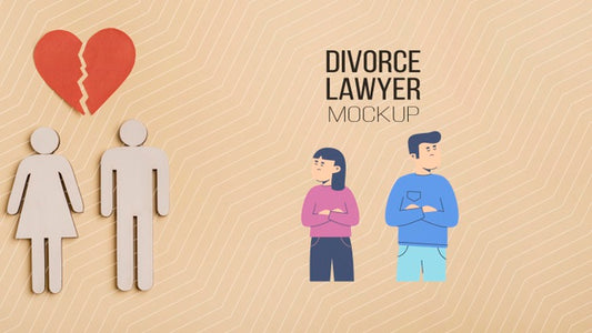 Free Divorce Lawyer Concept Mock-Up Psd