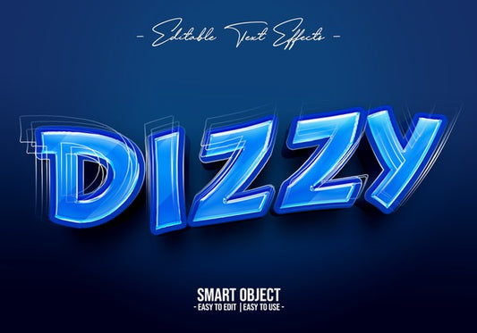 Free Dizzy Text Style Effect Psd