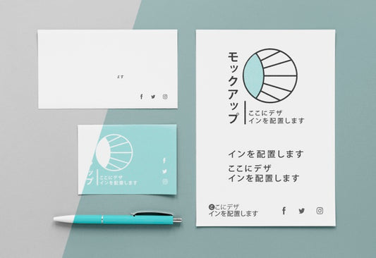 Free Documents And Envelopes Asian Mock-Up Psd