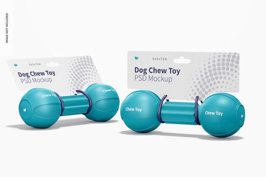 Free Dog Barbell Chew Toys Packaging Mockup Psd