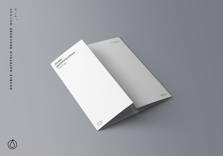 Free Double Gatefold Brochure Mockup – CreativeBooster