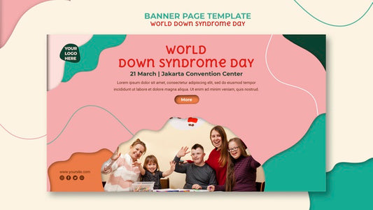 Free Down Syndrome Day Banner Template Psd
