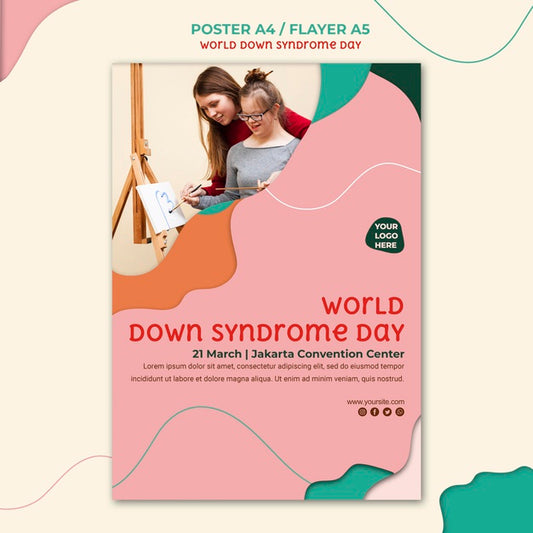 Free Down Syndrome Day Poster Template Psd