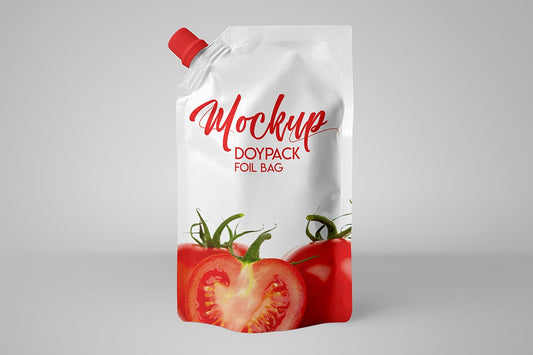 Free Doypack Foil Bag Mockup