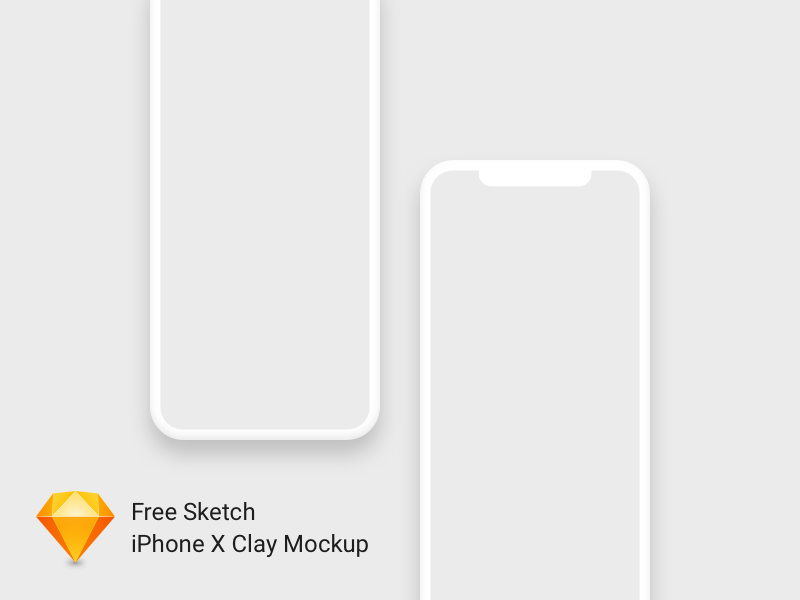 Free iPhone X Clay Mockupbie Sketch File