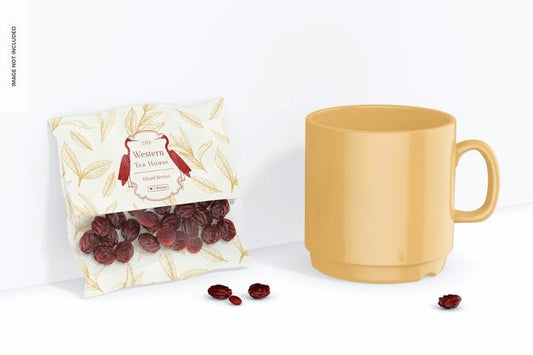 Free Dried Fruit With Cup Mockup Psd