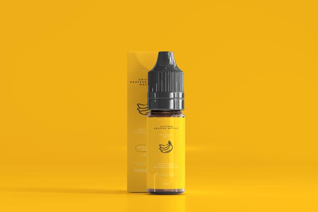 Free Dropper Bottle And Box Mockup Psd