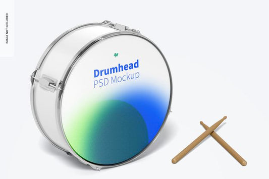 Free Drumhead Mockup, Front View Psd