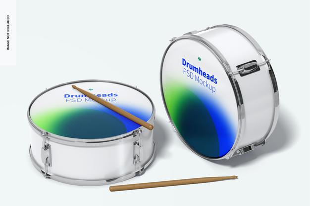 Free Drumheads Mockup Psd