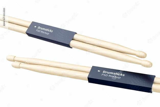 Free Drumsticks Mockup, Close Up Psd