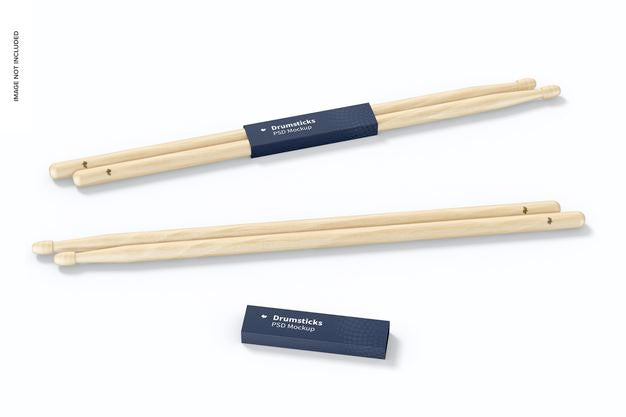 Free Drumsticks Mockup Psd