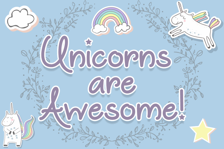 Free Unicorns are Awesome Font