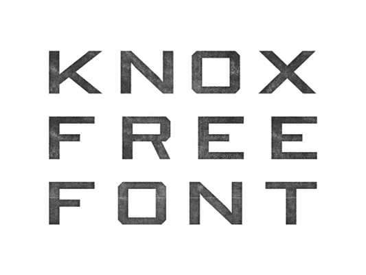 Free Knox Regular A font inspired by american western culture