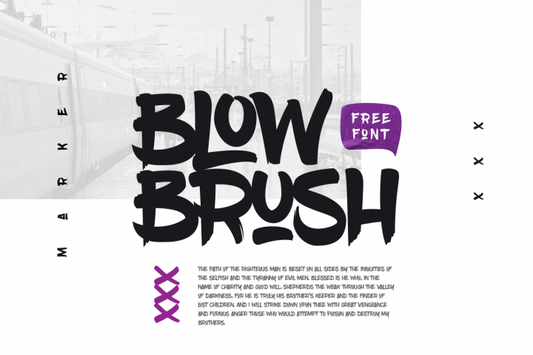 Free Font Blow Brush Typeface