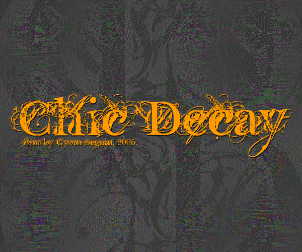 Free Chic decay Font