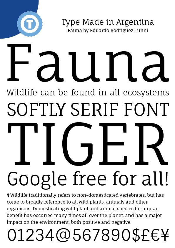 Free Fauna One Font