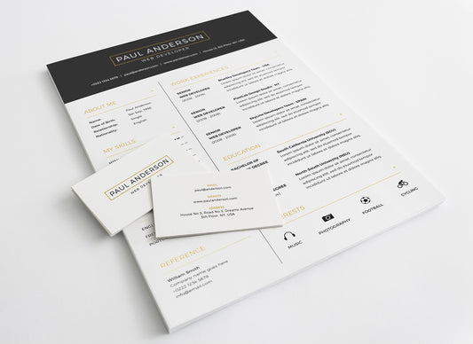 Free Clean and Minimalist CV Resume Template