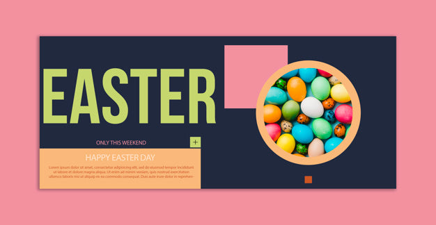 Free Easter Banner Mockup Psd