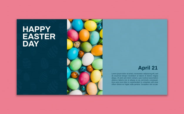 Free Easter Banner Mockup Psd