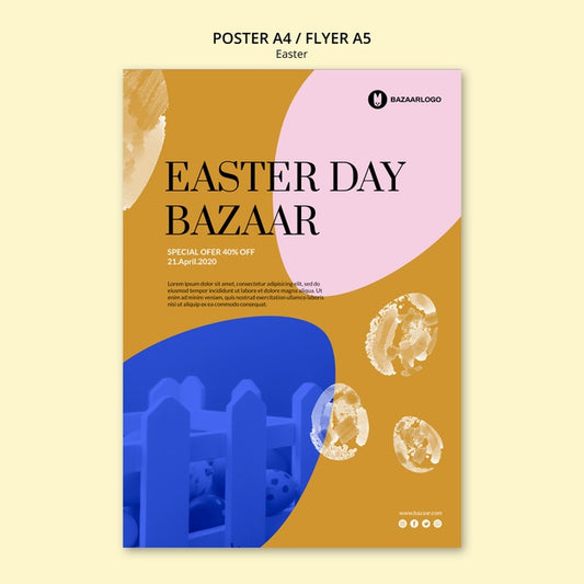 Free Easter Concept Flyer Template Psd