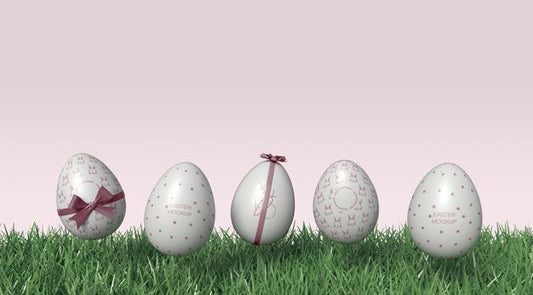 Free Easter Eggs Mockup Psd