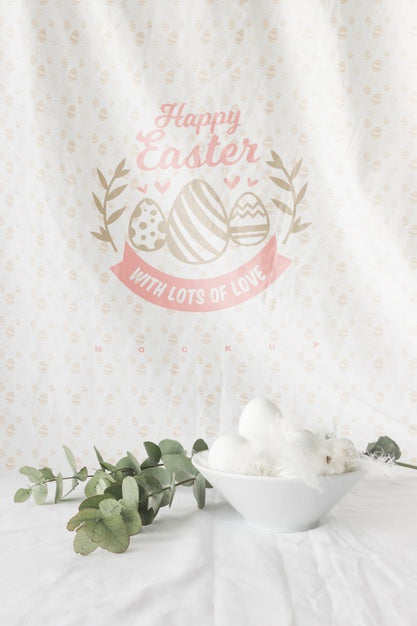 Free Easter Mockup With Copyspace Psd