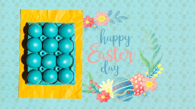 Free Easter Mockup With Copyspace Psd