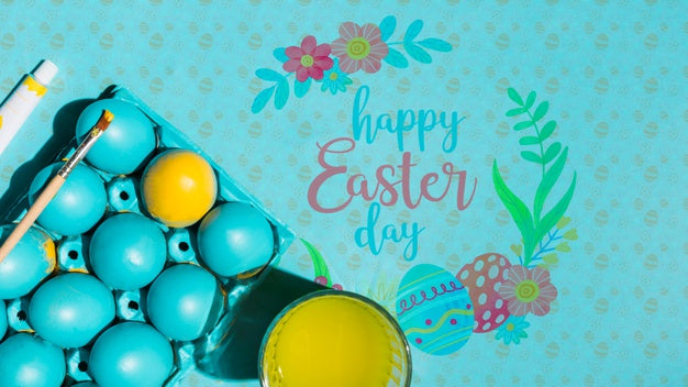 Free Easter Mockup With Copyspace Psd