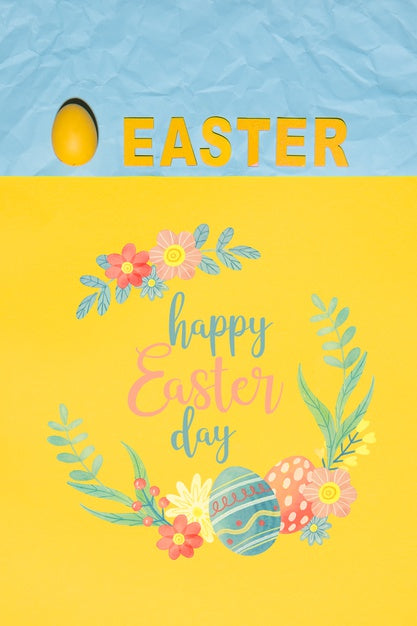 Free Easter Mockup With Copyspace Psd