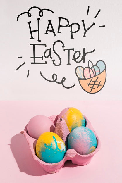 Free Easter Mockup With Copyspace Psd