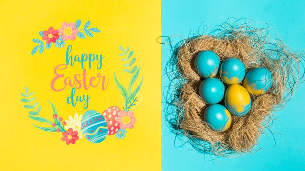 Free Easter Mockup With Copyspace Psd