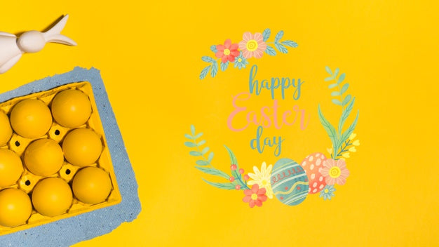 Free Easter Mockup With Copyspace Psd