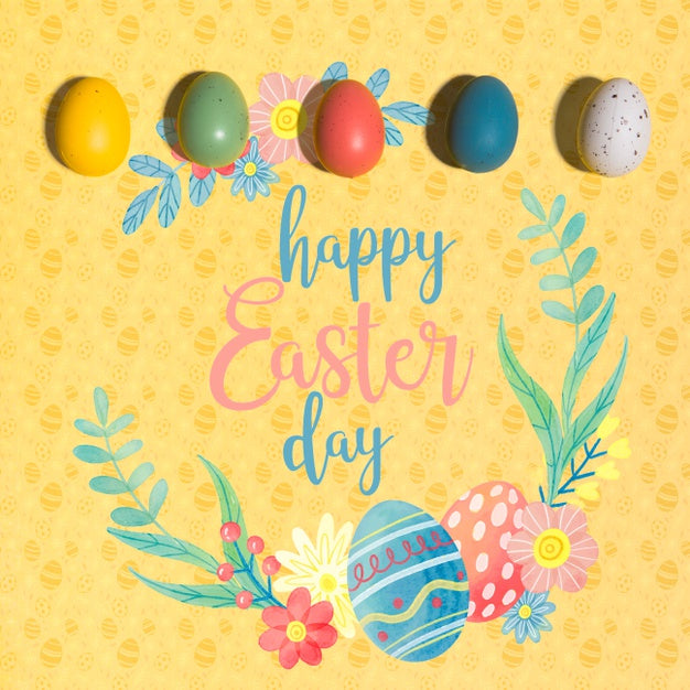 Free Easter Mockup With Copyspace Psd