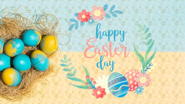 Free Easter Mockup With Copyspace Psd