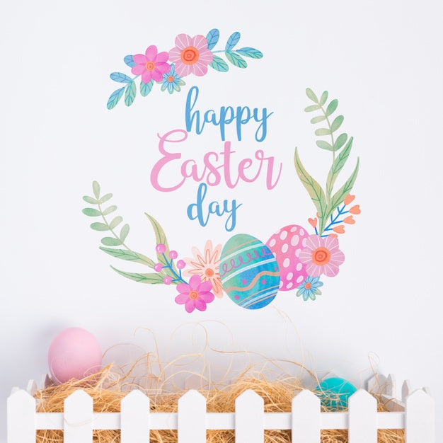 Free Easter Mockup With Copyspace Psd