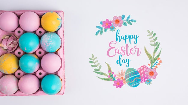 Free Easter Mockup With Copyspace Psd