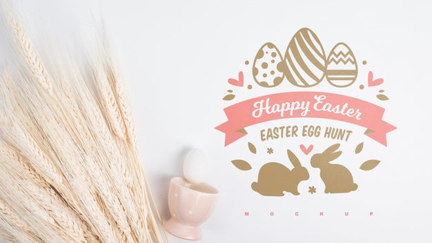 Free Easter Mockup With Copyspace Psd