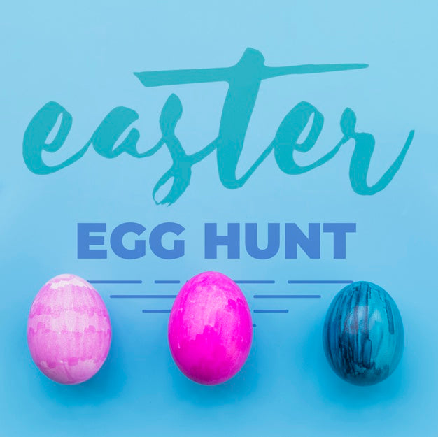 Free Easter Mockup With Egg Line Psd