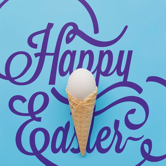 Free Easter Mockup With Ice Cream Psd